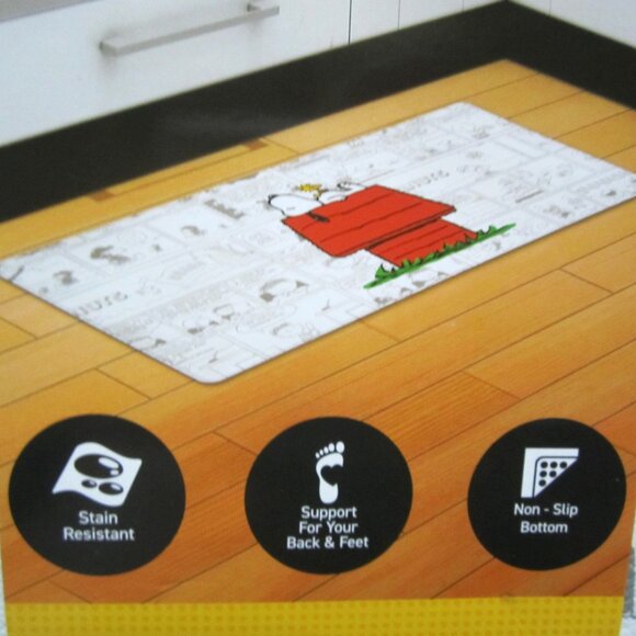 Snoopy Woodstock Peanuts Sleep On Roof Anti Fatigue Kitchen Floor Mat - Picture 4 of 4